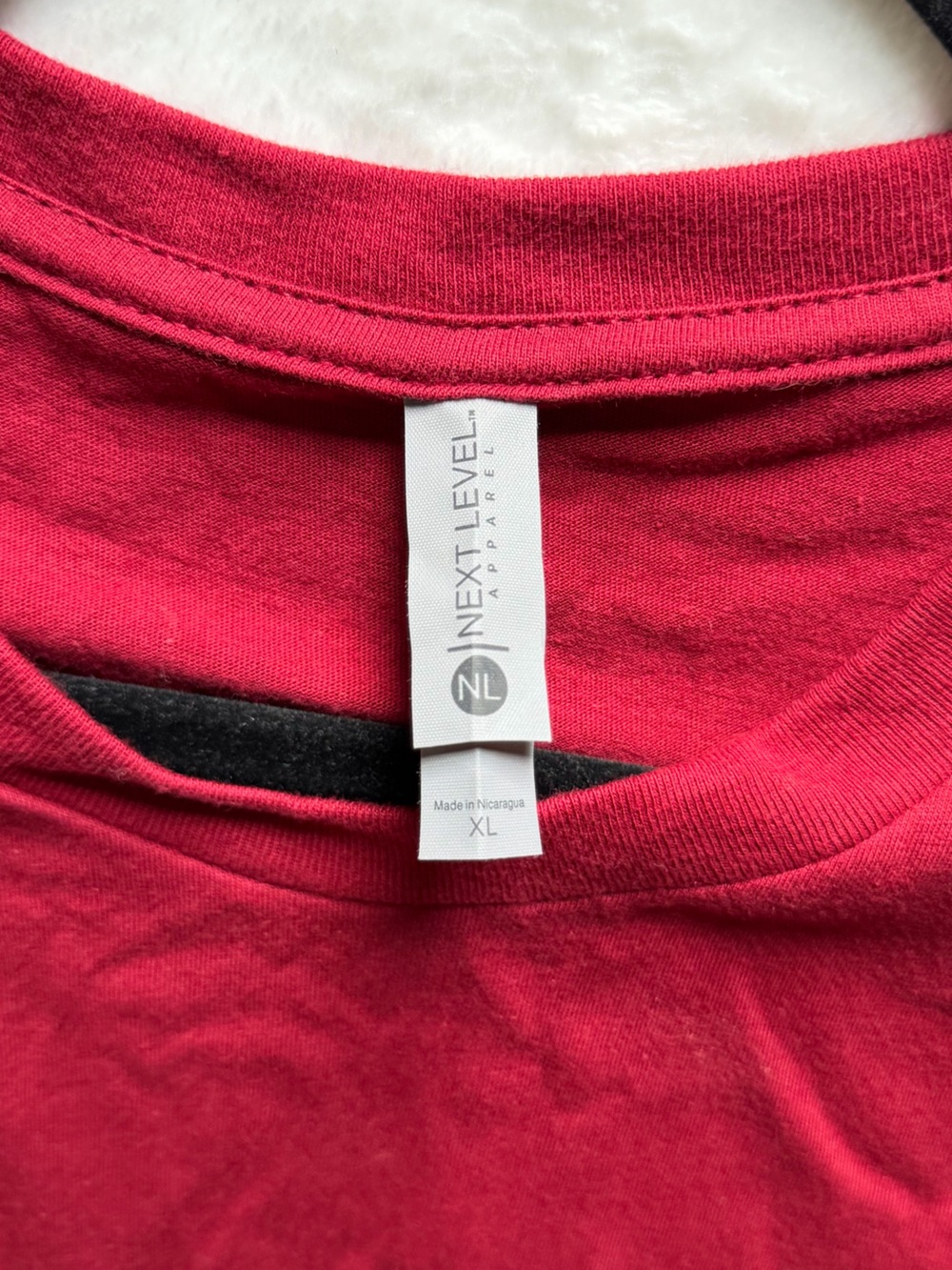 Next Level Apparel Short Sleeve Graphic T-Shirt Red - Picture 3 of 3